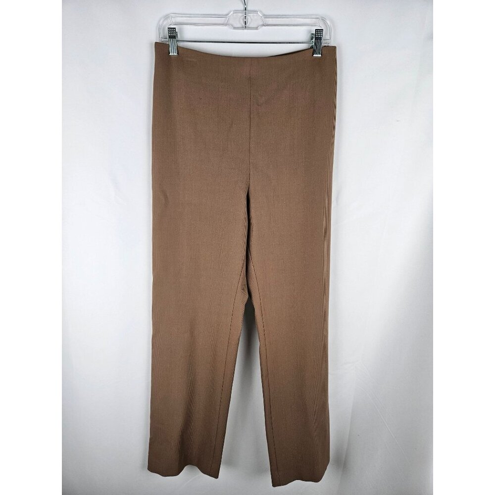 Bernard Zins Paris Trousers Size 12 Brown Tan Wool Blend‎ Luxury From France - Picture 3 of 10